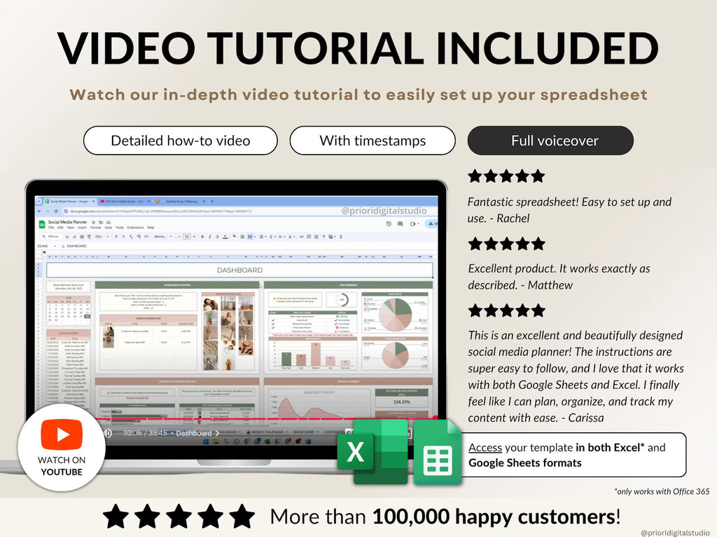 Content Planner Social Media Calendar Spreadsheet Monthly Content Tracker Social Media Posting Instagram TikTok Google Sheets Excel Template