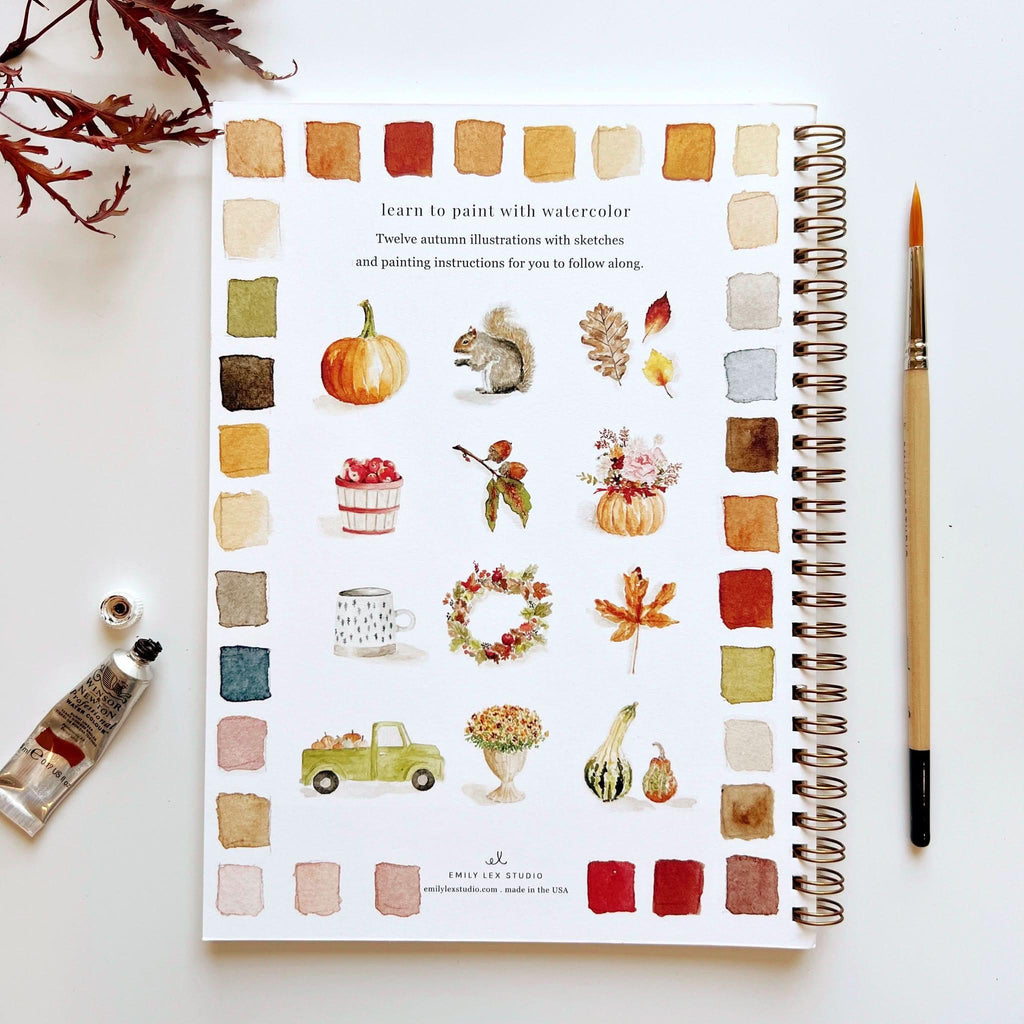 autumn watercolor workbook
